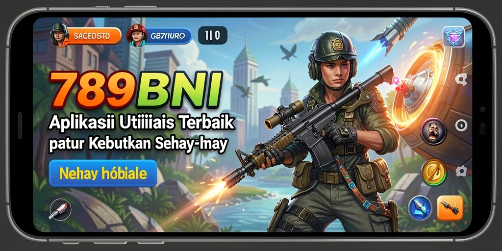 Tampilan aplikasi 789BNI dengan berbagai fitur utilitas.