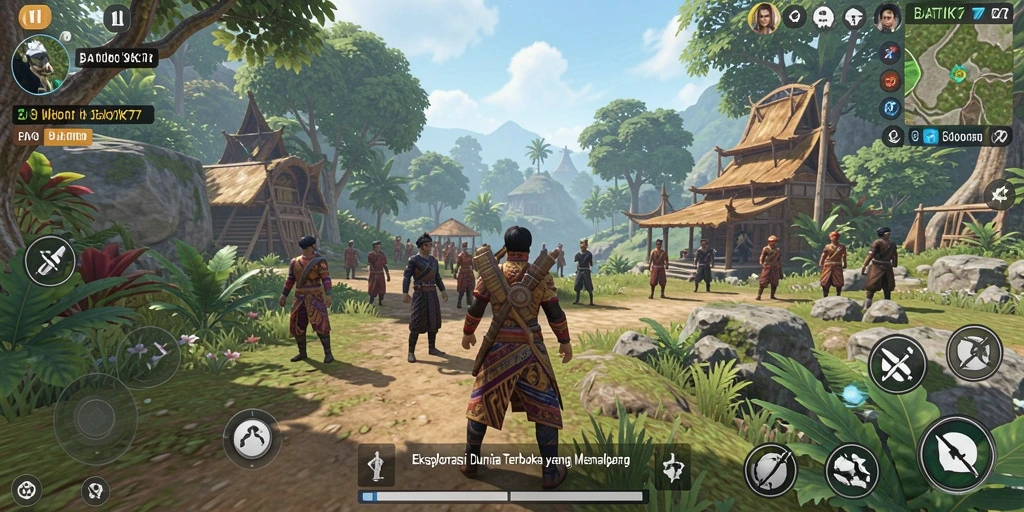 Tampilan gameplay seru dan menarik di dunia BATIK77.