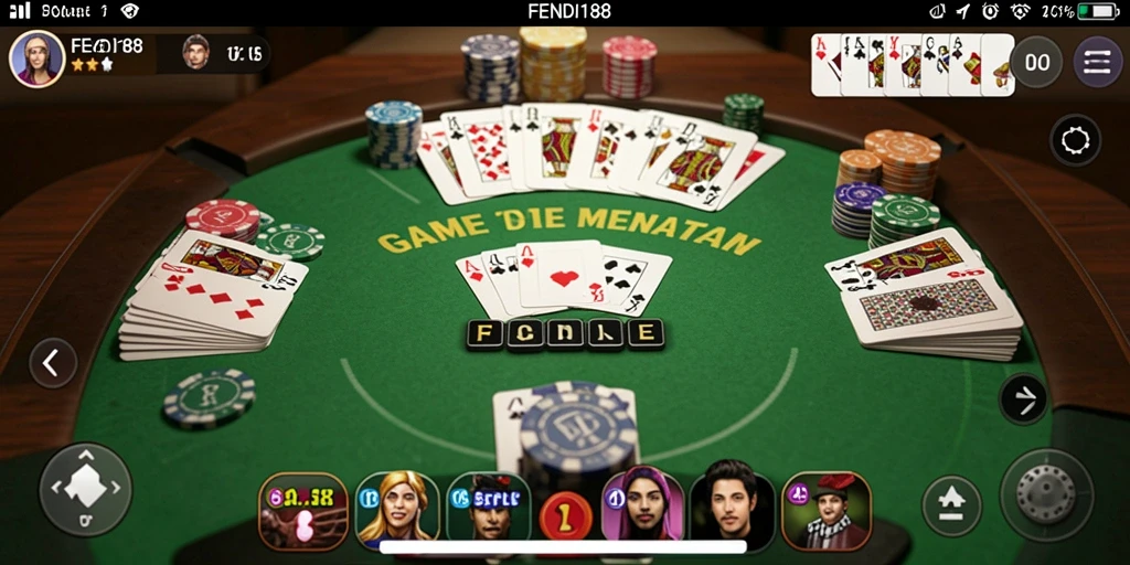 Tampilan gameplay seru saat bermain Gaple di FENDI188.