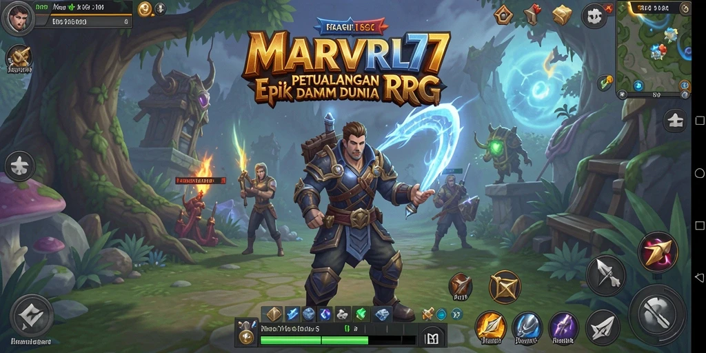 Tampilan menakjubkan dari petualangan RPG di MARVRL77.