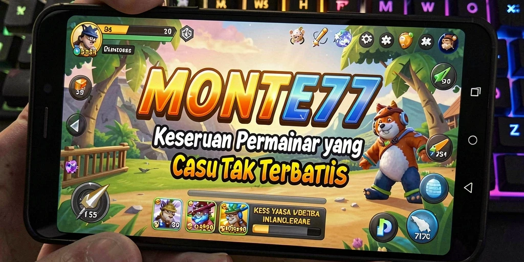 Tampilan menarik dari gameplay <strong>MONTE77</strong> yang penuh warna.