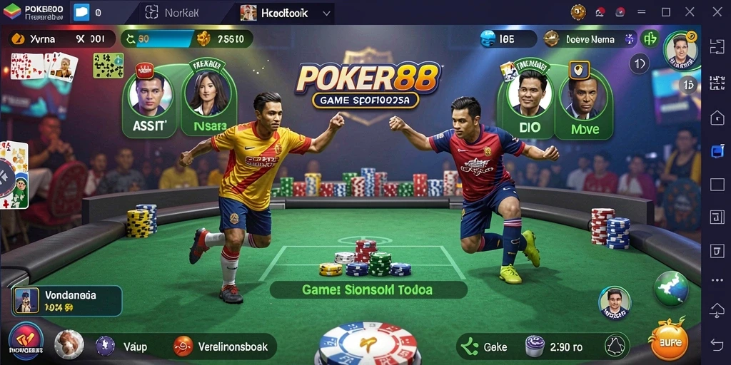 Tampilan utama POKER88 dengan fitur taruhan olahraga yang lengkap.