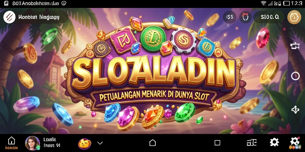 Screenshot utama SLOTALADIN menampilkan gameplay yang penuh warna dan menantang.