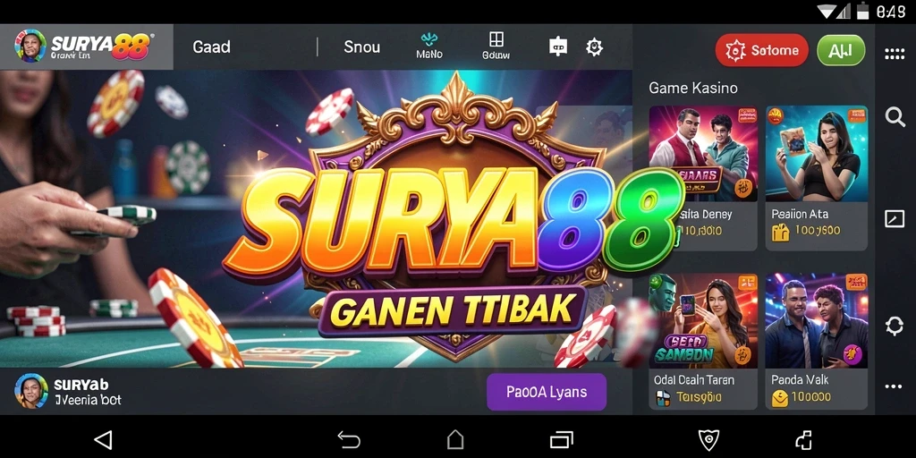 Tampilan gameplay Kasino SURYA88 yang menarik dan mendebarkan.