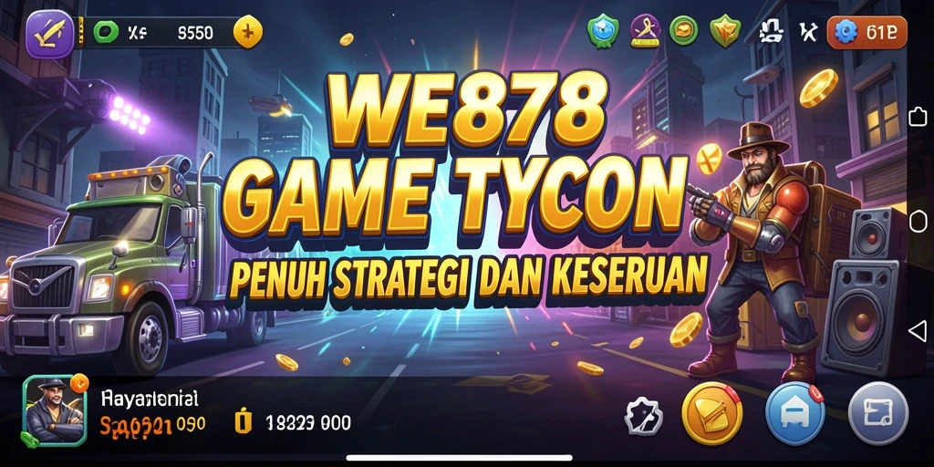 Screenshot gameplay WE878 menunjukkan aksi manajemen Tycoon yang menarik.