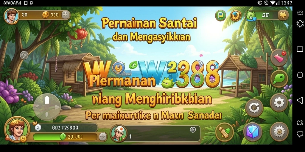 Screenshot gameplay WOW388 menampilkan aksi seru dan grafis ceria.